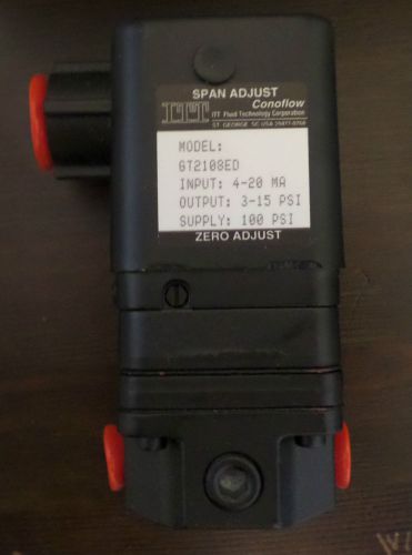 Itt - i/p transducer - model #gt2108ed, 4-20 ma input - 3-15 psig output new for sale