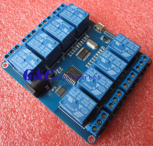 Micro usb 8-channel relay module 5v 10a driver-free pc usb control m102 for sale