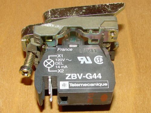 1 base mount telemecanique zbv-g44 red 120 v led pilot light indicator electric for sale
