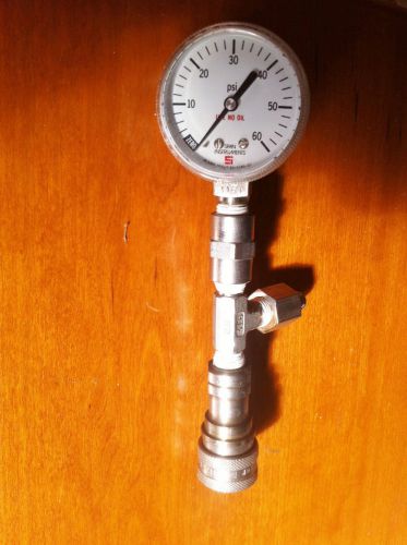 Span instruments pressure gauge 0-60 psi, ss, w/ cajon &amp; parker 316l ss fittings for sale