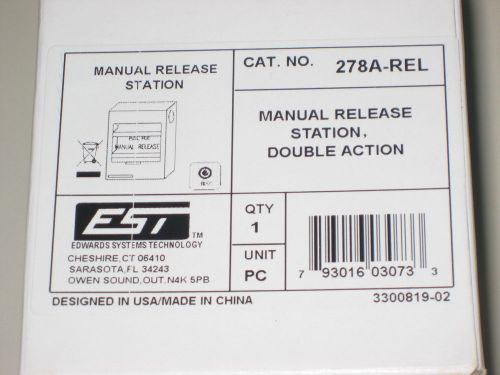 NEW EST ESWARDS 278A-REL MANUAL RELEASE STATION DOUBLE ACTION