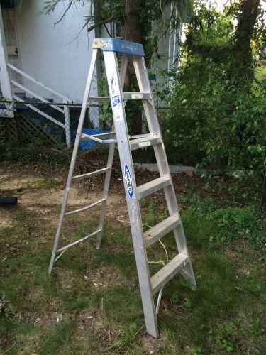 Werner Aluminum Ladder;6 ft;250 lbs cap.