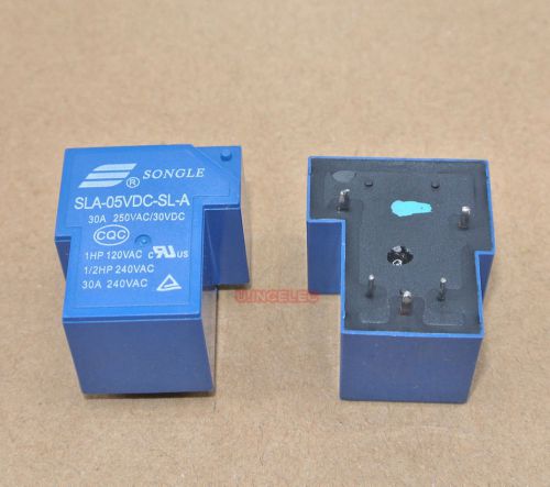 5pcs power relay spst 30a load 1 form a 5v coil sla-5vdc-sla songle for sale