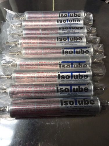 Isotube single-use gas sampling receptacle lot of 9 for sale