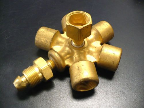 Western brass manifold block, cga-580 for sale