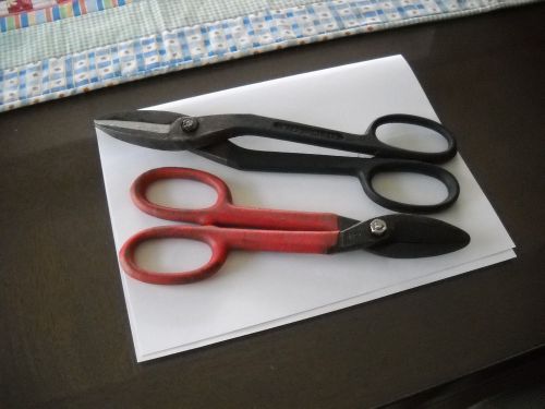 Wiss pattern metal cutting snips 1- 10 inch, 1-12inch