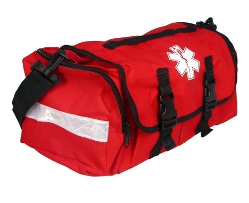 First responder ems emt trauma bag with reflectors - red for sale