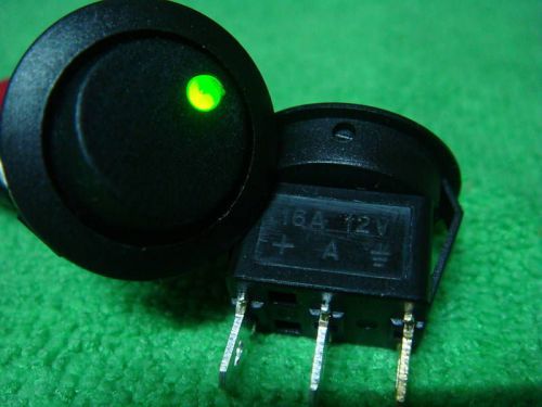 100pcs Green Led Light 12V Car Rocker OFF/ON Switch LI
