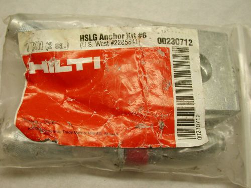 Hilti hslg anchor kit #6 new in package #00230712 for sale