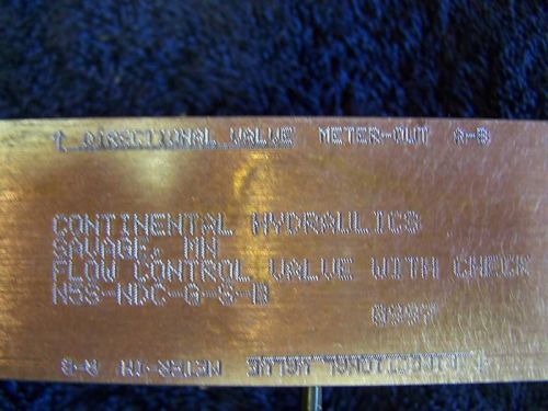 Continental Hydraulics flow cont. valve N5S-NDC-G-S-B