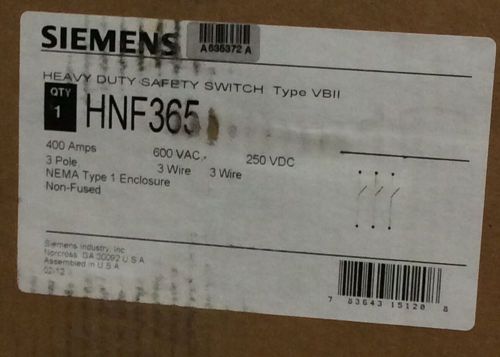 siemens heavy duty safety switch hnf365 400A