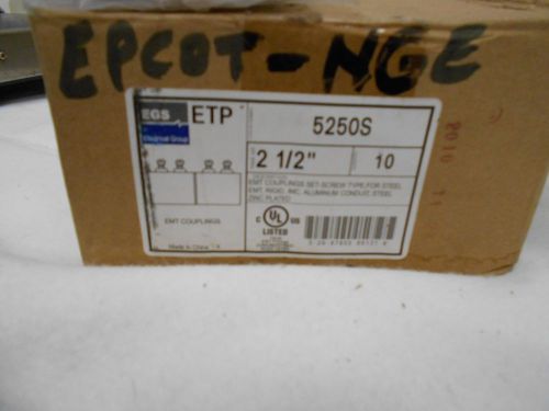 Emt couplings [2 1/2&#034;]set-screw type box of 10, 5250s for sale
