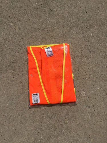 Basic Issue Neon Yellow Orange Safety Vest 2XL - 3XL Zip Up Quick And Free Ship