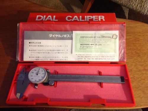 Mitutoyo Model 505-637-50 6&#034; Dial Caliper with original box, case, instructions