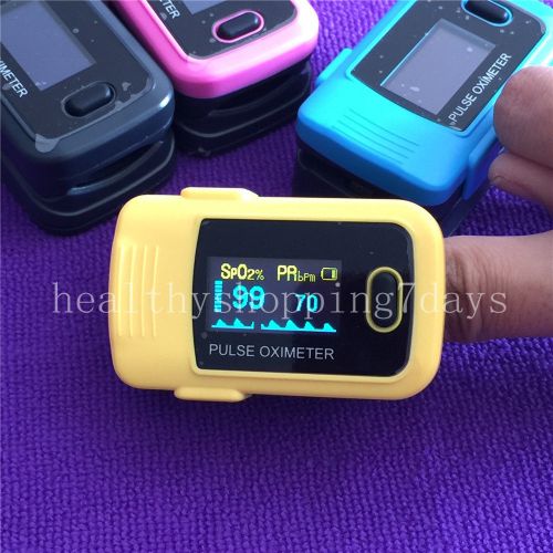 4 Colors PR Monitor Finger Pulse Oximeter Blood Oxygen Spo2 PR 6 Display Modes