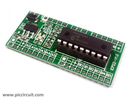 iCP22 iBoard Tiny x18 (Microchip 18pin PIC16F1827 IO Development Board)