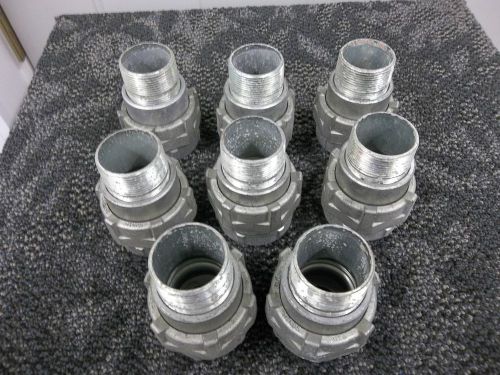 8 CROUSE HINDS FITTING THREADED UNION 2&#034; X 1 3/4&#034; UN 698G CONDUIT PIPE BUSHING
