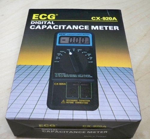 ECG CX-920A Portable Digital Capacitance Meter W/Bag &amp; Box SN:16002062
