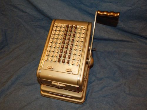 PAYMASTER 700 SERIES 8 COLUMN KEYBOARD CHECK WRITER w/KEY