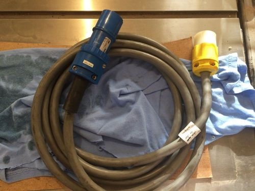 14’ wire with russellstoll 3750dp 30a 600vac 50/60 hz male 3 pin for sale