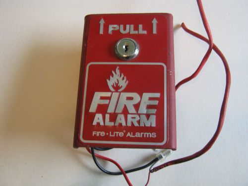 Vintage fire alarm pull station box red metal non coded untested. for sale