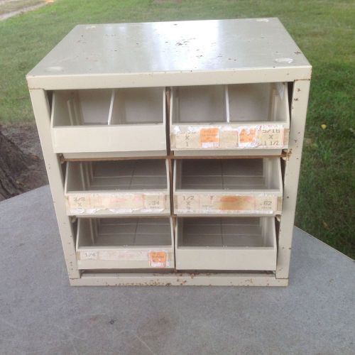 Used Metal Hardware Organizer Small Parts Bin Cabinet #3 Pick Up Only