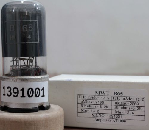 MWT  6SN7 B65  COATED GLASS METAL BASE made in UK Audio Tube #1391001
