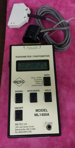 Miltec model ML1400A Radiometer Photometer  Free Shipping NO POWER CORD