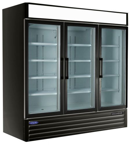 Nor-Lake AdvantEDGE NLGR70H, 3 Glass Door Refrigerator with Basemount Refrigerat