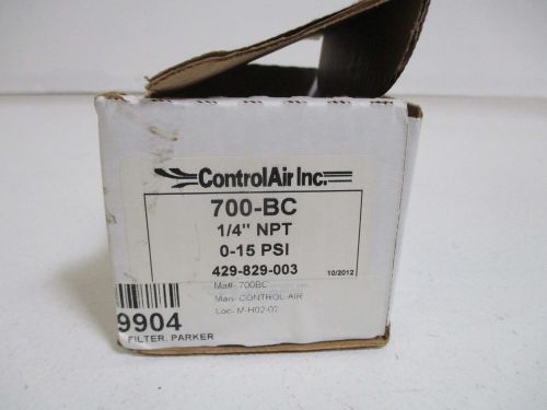Controlair inc. 700-bc pressure regulator 1/4&#034;npt 0-15psi *new in a box* for sale