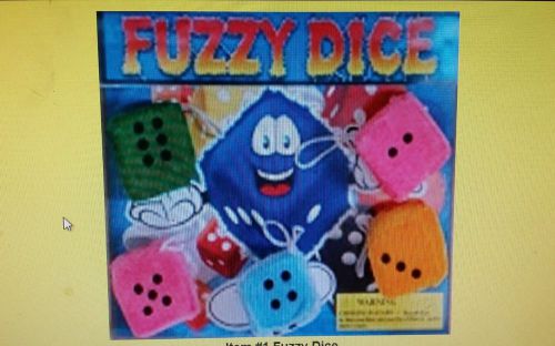 250 2&#034; FUZZY DIZE in Toy Capsules $.75 Mix for Gumball Vending Machines