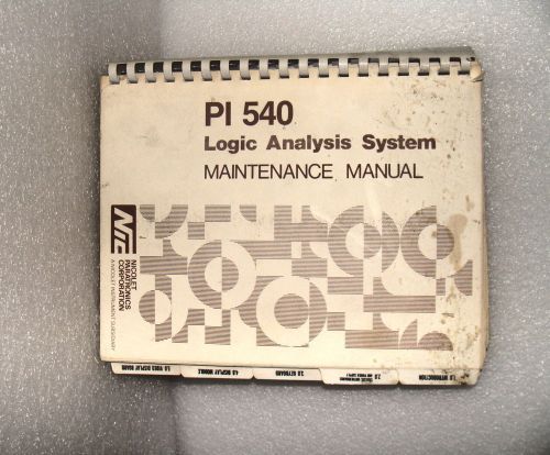 Nicolet PI-540 Logic Analysis System Maintenance Manual