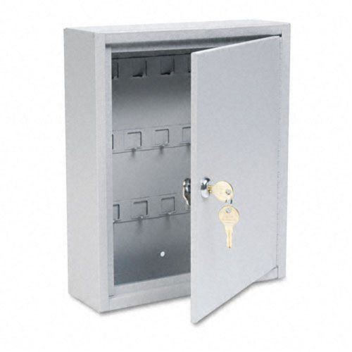 Buddy Products 0128-32 Key Cabinet 28 Hooks Steel 3 x 12 x 10-Inches Platinum