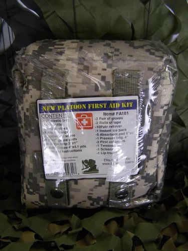 PLATOON FIRST AID KIT W/MOLLE READY CASE ACU CAMO 61 Essential Items (#138)