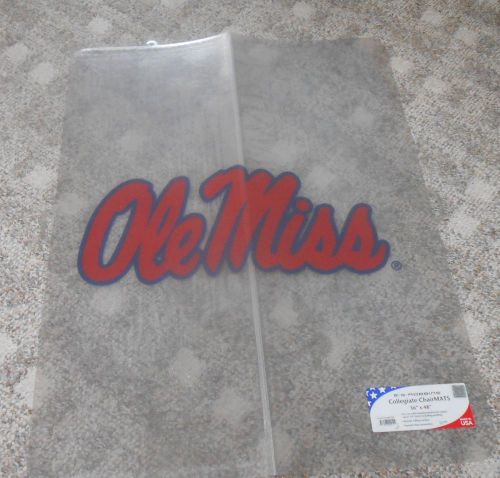 OLE MISS L COLLEGIATE FLOOR CHAIR MATS PROTECTS HARD SERVICES  FLOORS - 36 X 48