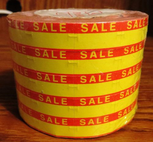 5000 yellow-red sale sticker label refill-1 ssw 1-line pricing gun 1k each roll for sale