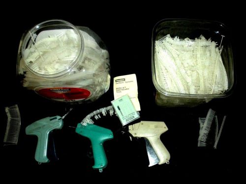 3 Tagging Guns, 1,000&#039;s of 1 1/4, 1 1/2 &amp; 2&#034; + Fasteners 1 extra Steel Needle