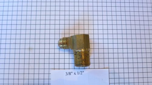 3/8&#034; flare x 1/2&#034; male pipe 90 ell  flare fitting by mip 90 degree elbow brass for sale