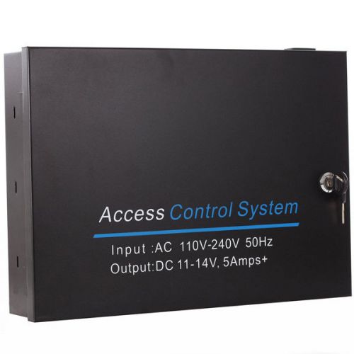 Steel Power Supply Box PSU for Access Control System DC 12V 5A /AC 110~240V