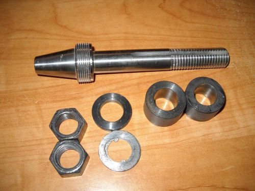 VINTAGE QUALITY MILLING SHAPER CUTTER TAPERED ARBOR 7&#034; X 3/4 DIAMETER W/ SPACERS