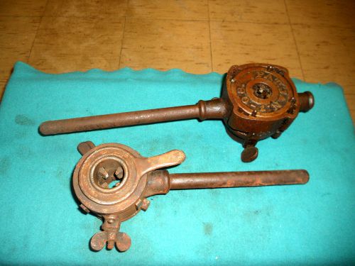 (2) manual pipe threading heads, 1 marked toledo for sale