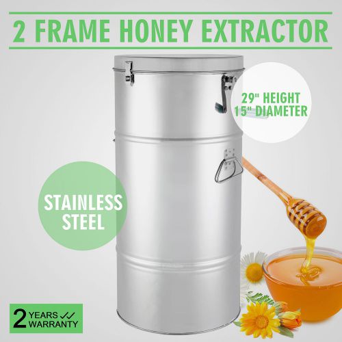 Manual two 2 frame stainless steel honey extractor honey oil 15 inch diameter for sale