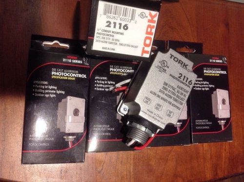 5 each TORK 2116 photo control SPEC grade, 208-277V. NEW