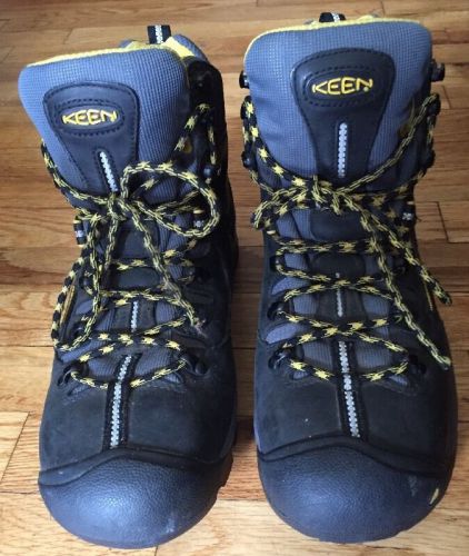 KEEN ASTM F2413-05 Pittsburgh Steel Toe Size 10 Black Work Boots , Waterproof,