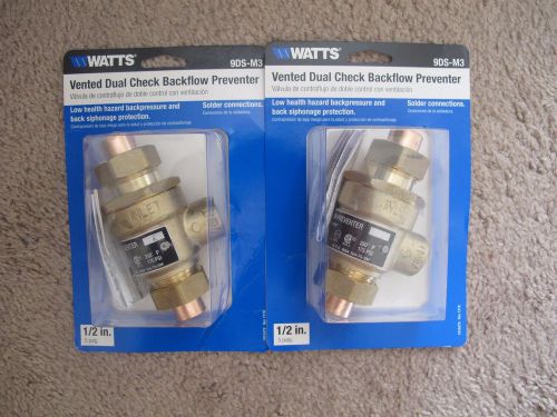 2 Watts Vented Dual Check Backflow Preventer 9DS-M3 Solder Connector