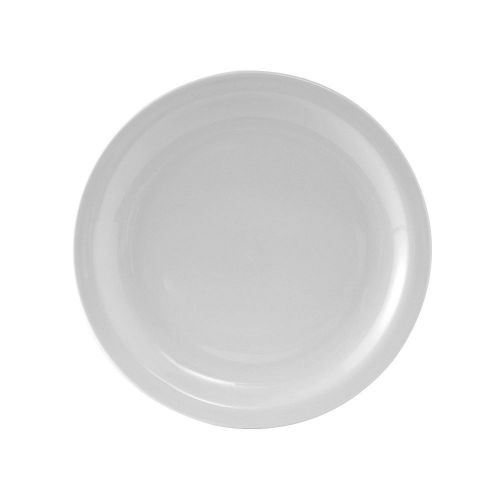 Tuxton CLA-104 Colorado Porcelain White 10-1/2&#034; Plate - 12 / CS