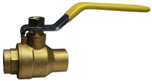 New full port 3&#034; sweat brass ball valve for sale