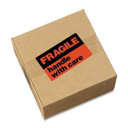 Avery &#034;Fragile&#034; Special Message Labels  3 x 5 Inches  Black/Red Neon  40 per Pac