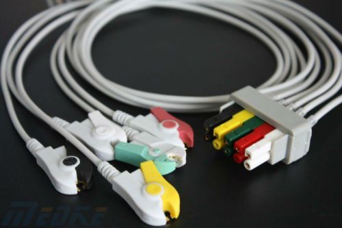 GE-Datex Ohmeda ECG leadwires,5lead ecg cable,clip, IEC, G521DX