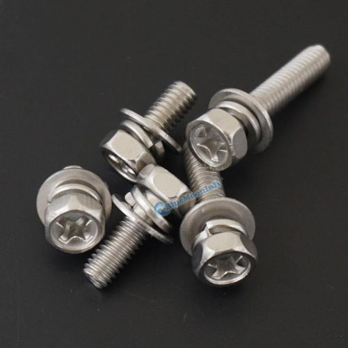 20 x m4 16mm metric thread 304 screws bolts combination stainless steel machine for sale